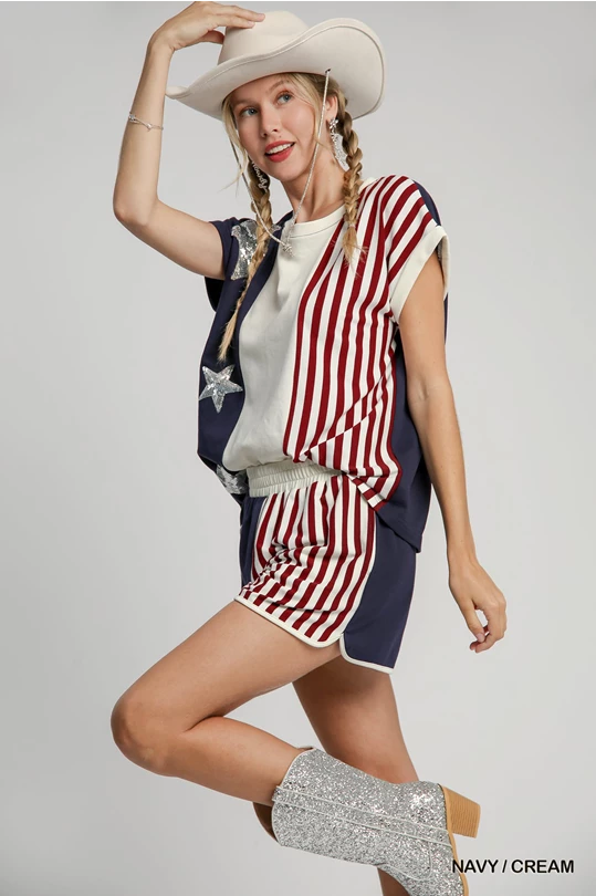 Umgee Stars and Stripes Shorts