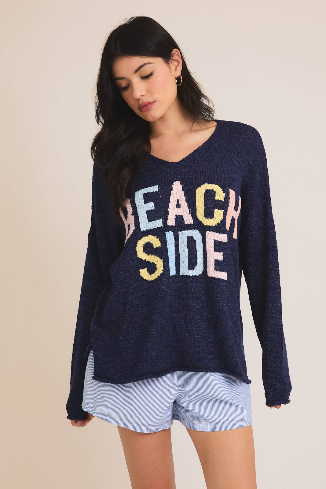 Gilli V-Neck Beachside Knit Sweater