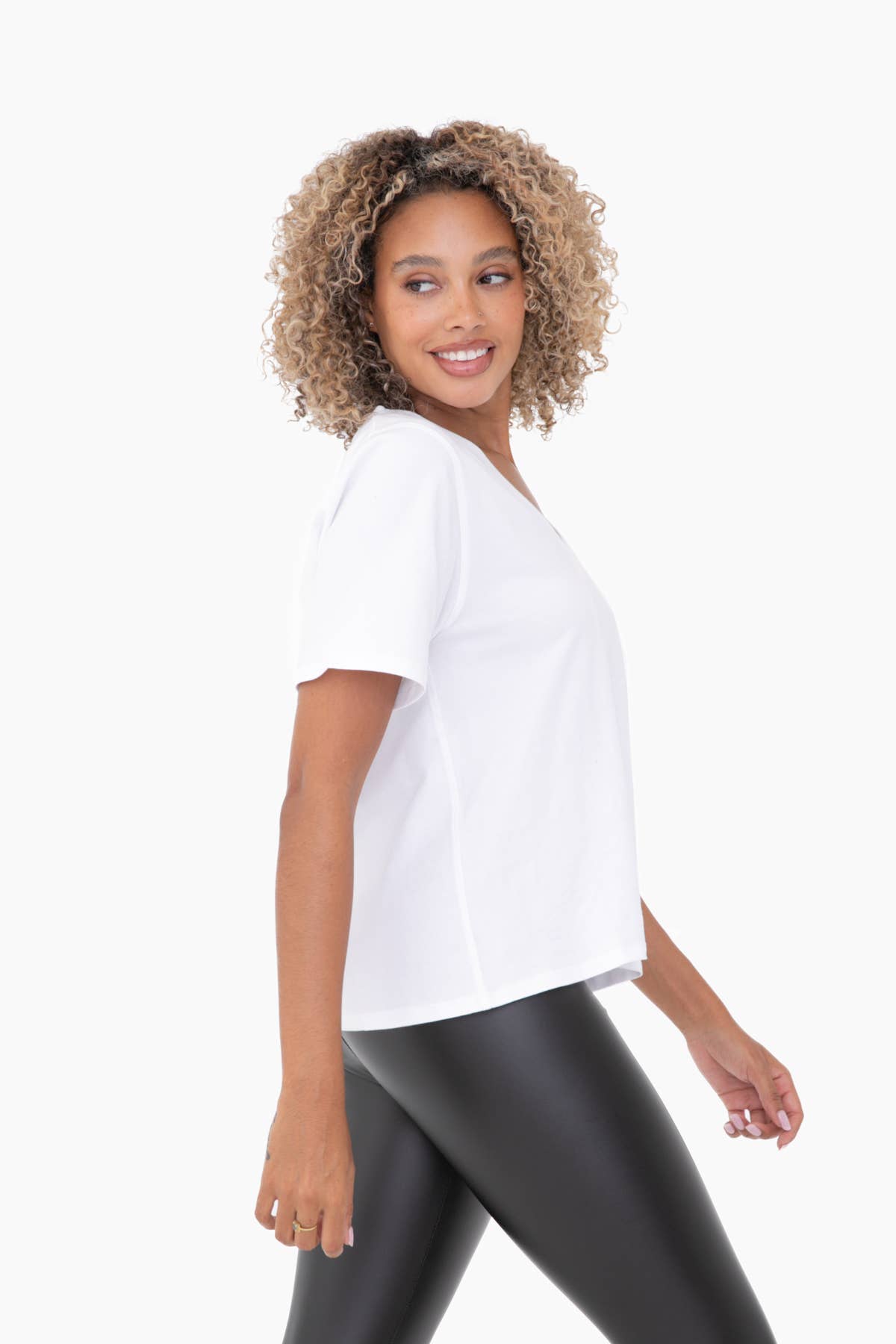 Mono B - Pima Cotton Blend V-Neck Tee