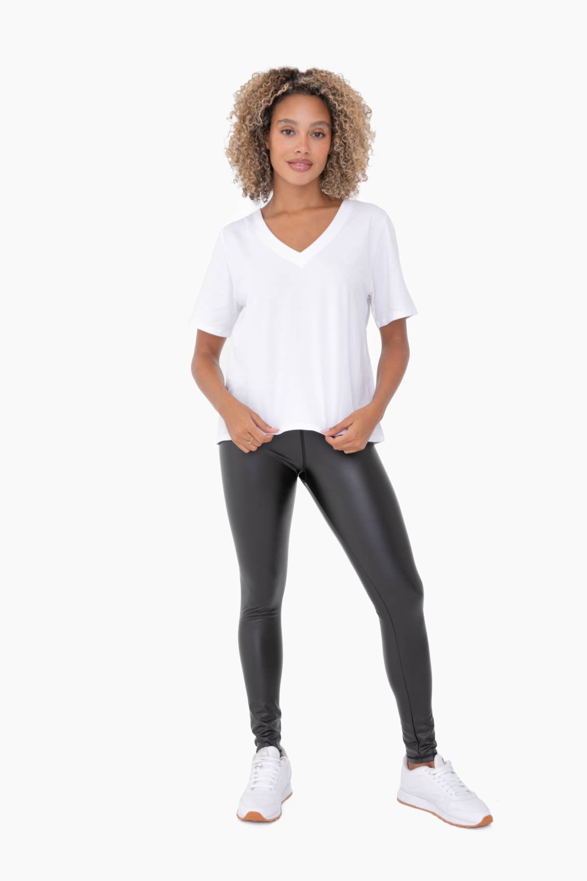 Mono B - Pima Cotton Blend V-Neck Tee