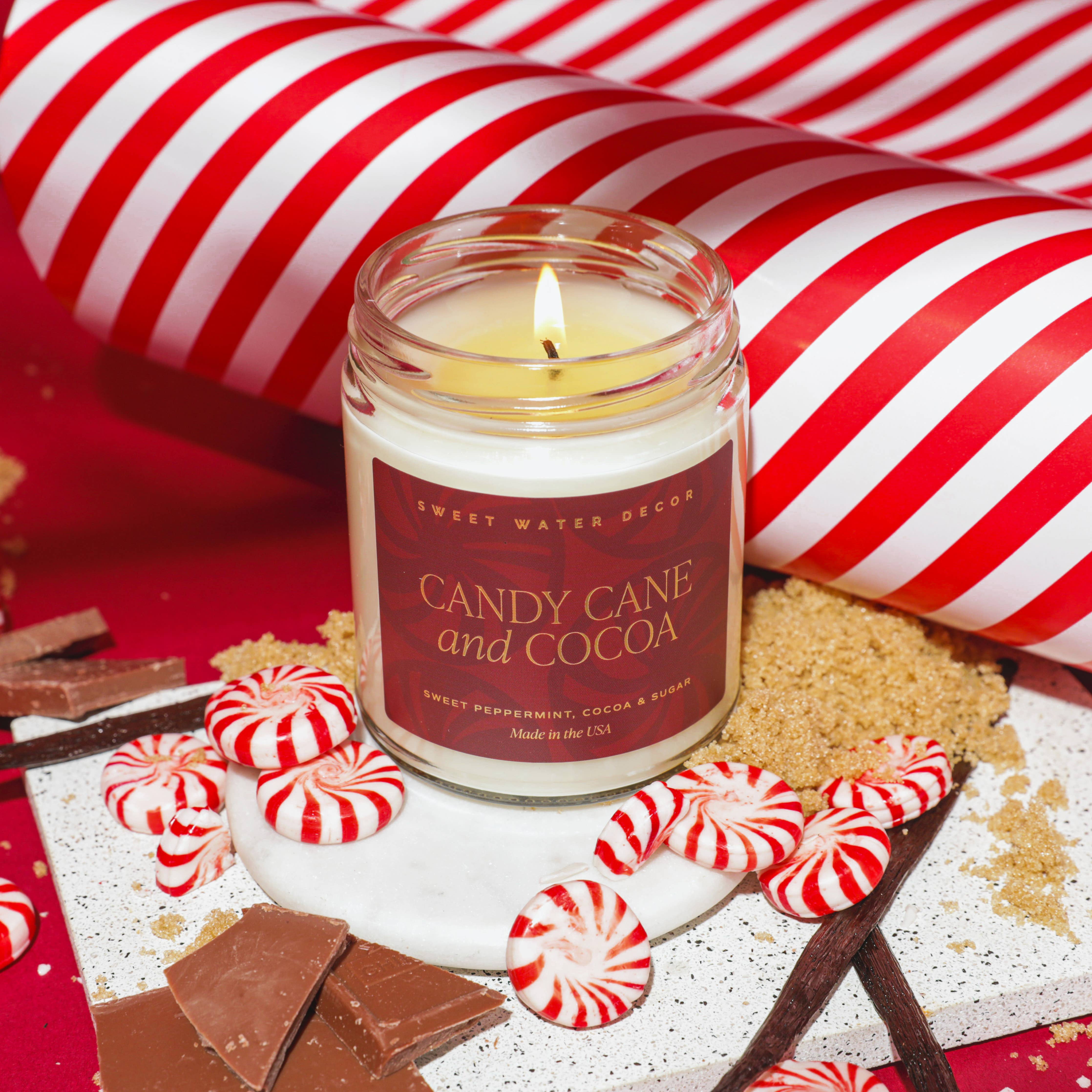 Sweet Water Decor Candles Candy Cane & Cocoa