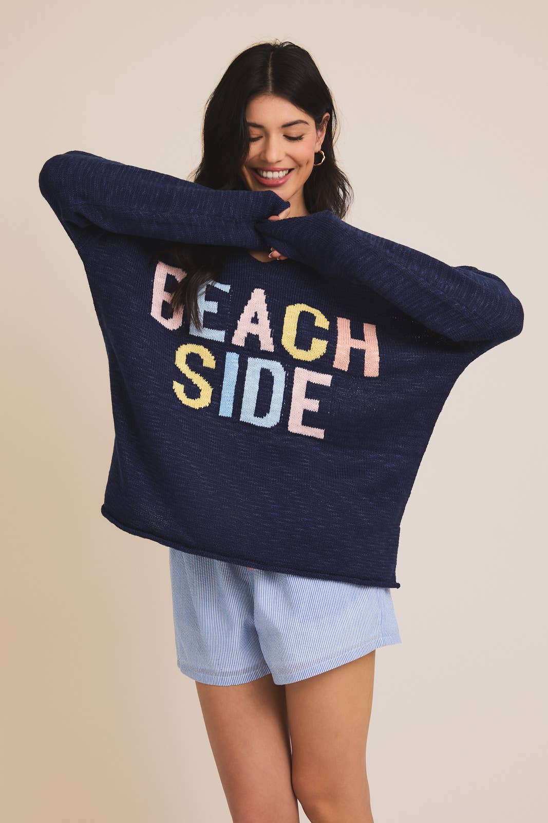 Gilli V-Neck Beachside Knit Sweater
