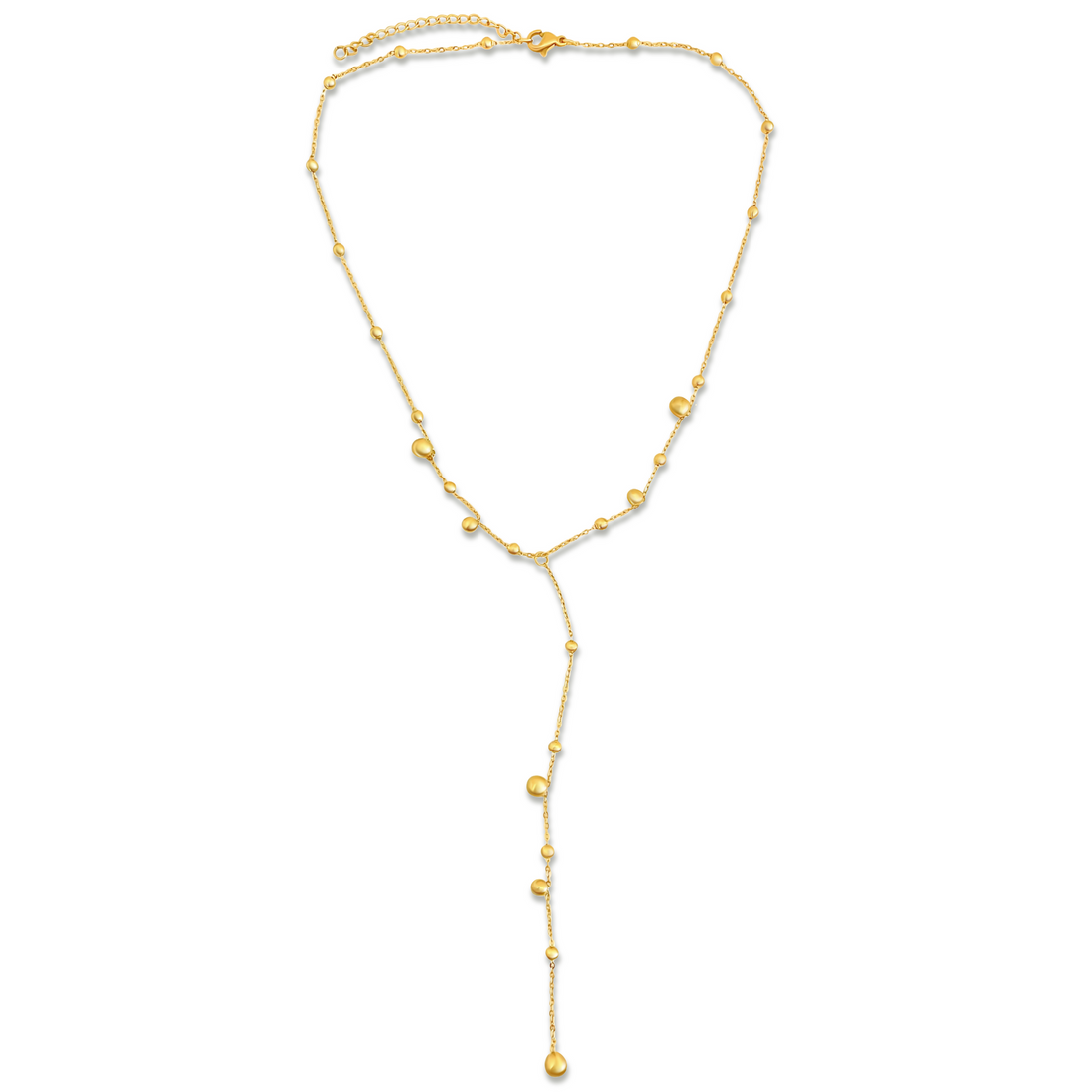 Ellie Vail Norma Beaded Lariat Necklace Gold