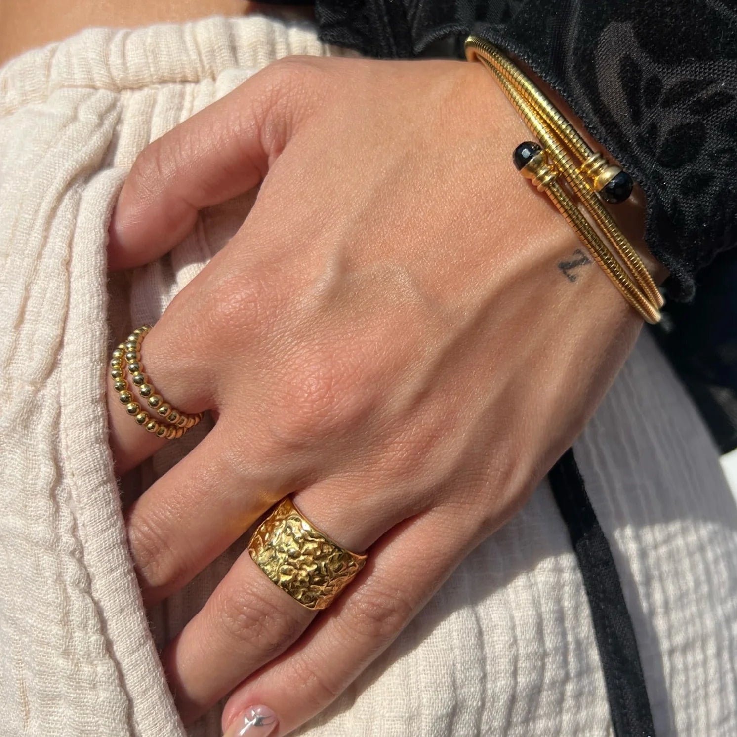 Ellie Vail Jamelia Coil Wrap Gold Bracelet / Anklet
