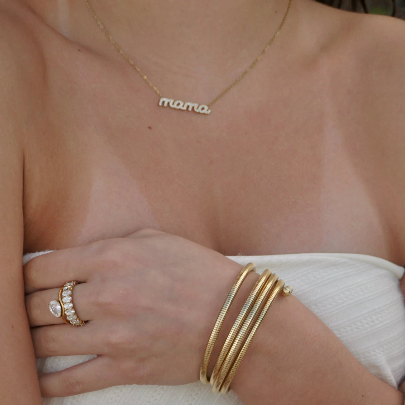 Ellie Vail Eloise Mama Script Pendant Necklace