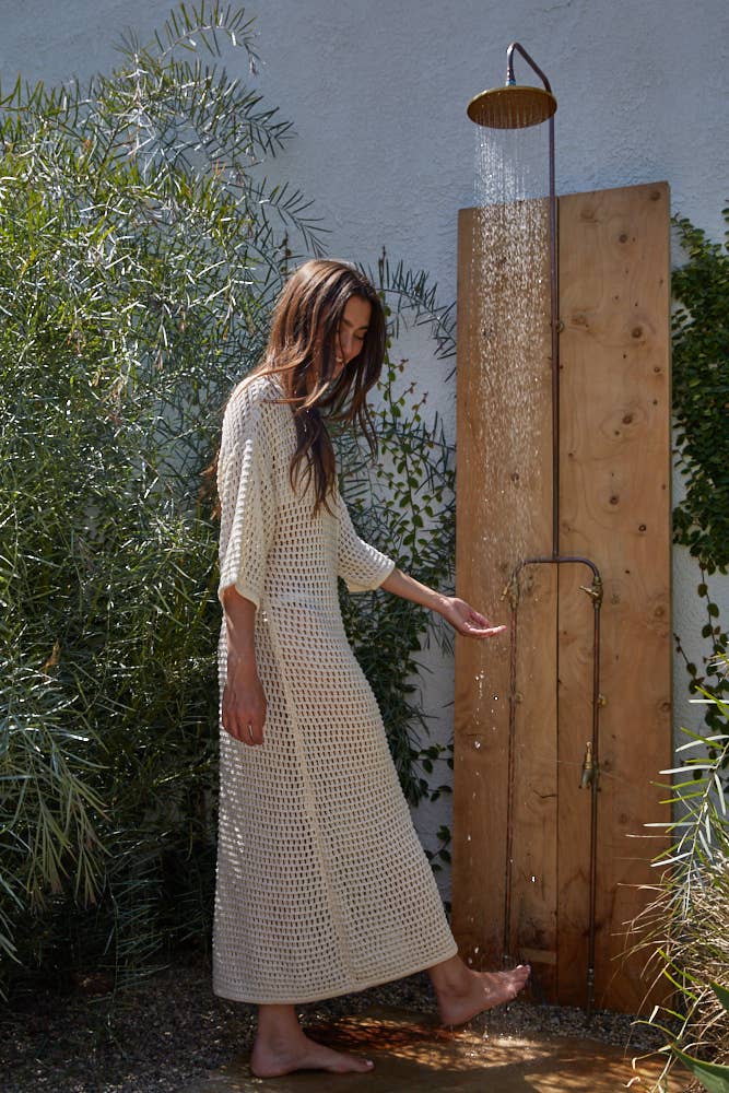 By Together Knit Sweater See Through Beach Dress Maxi