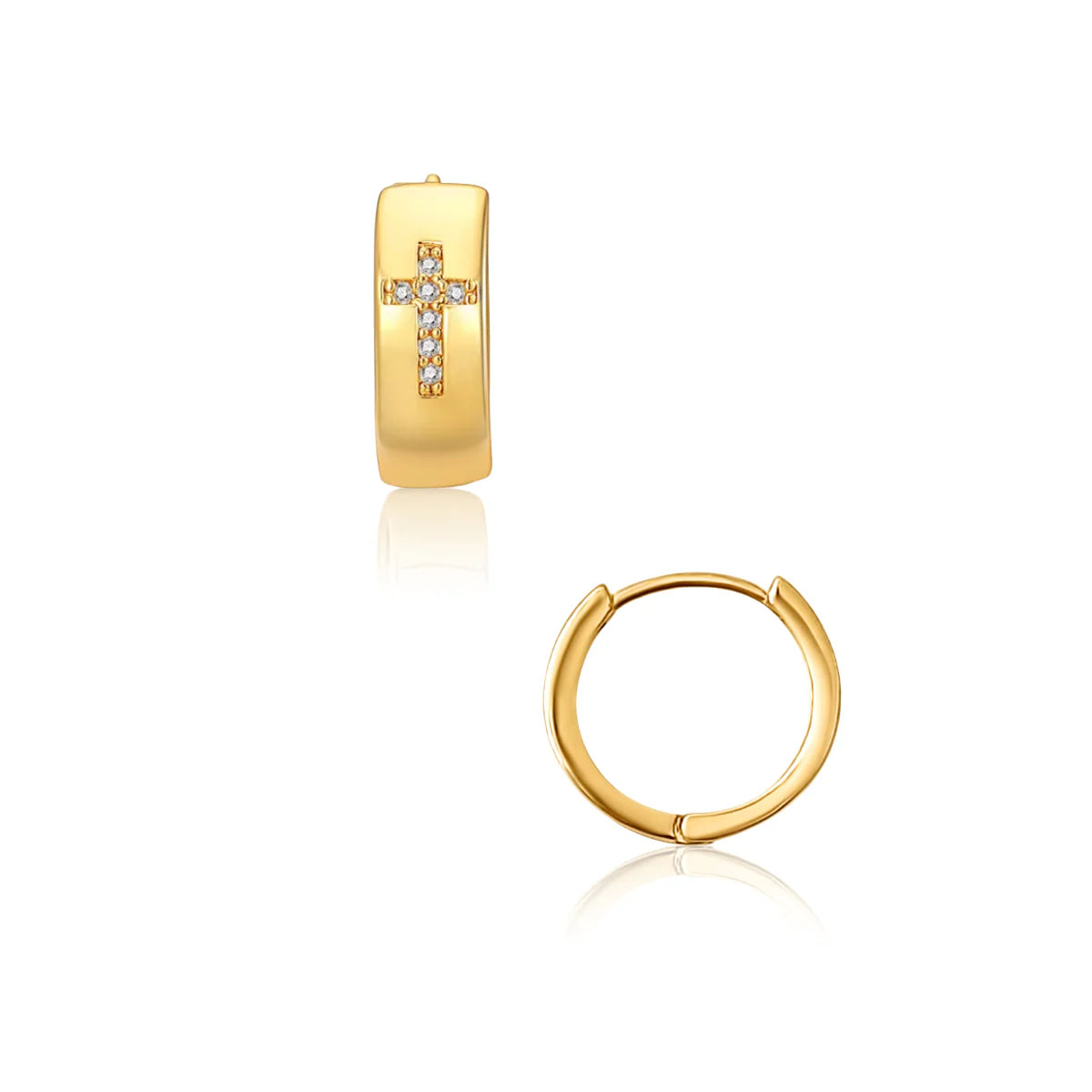 Ellie Vail Denali Cross Huggie Hoop