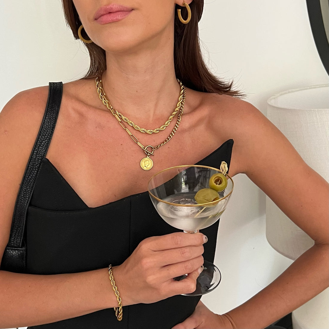 Ellie Vail Stacie Toggle Chain Coin Necklace