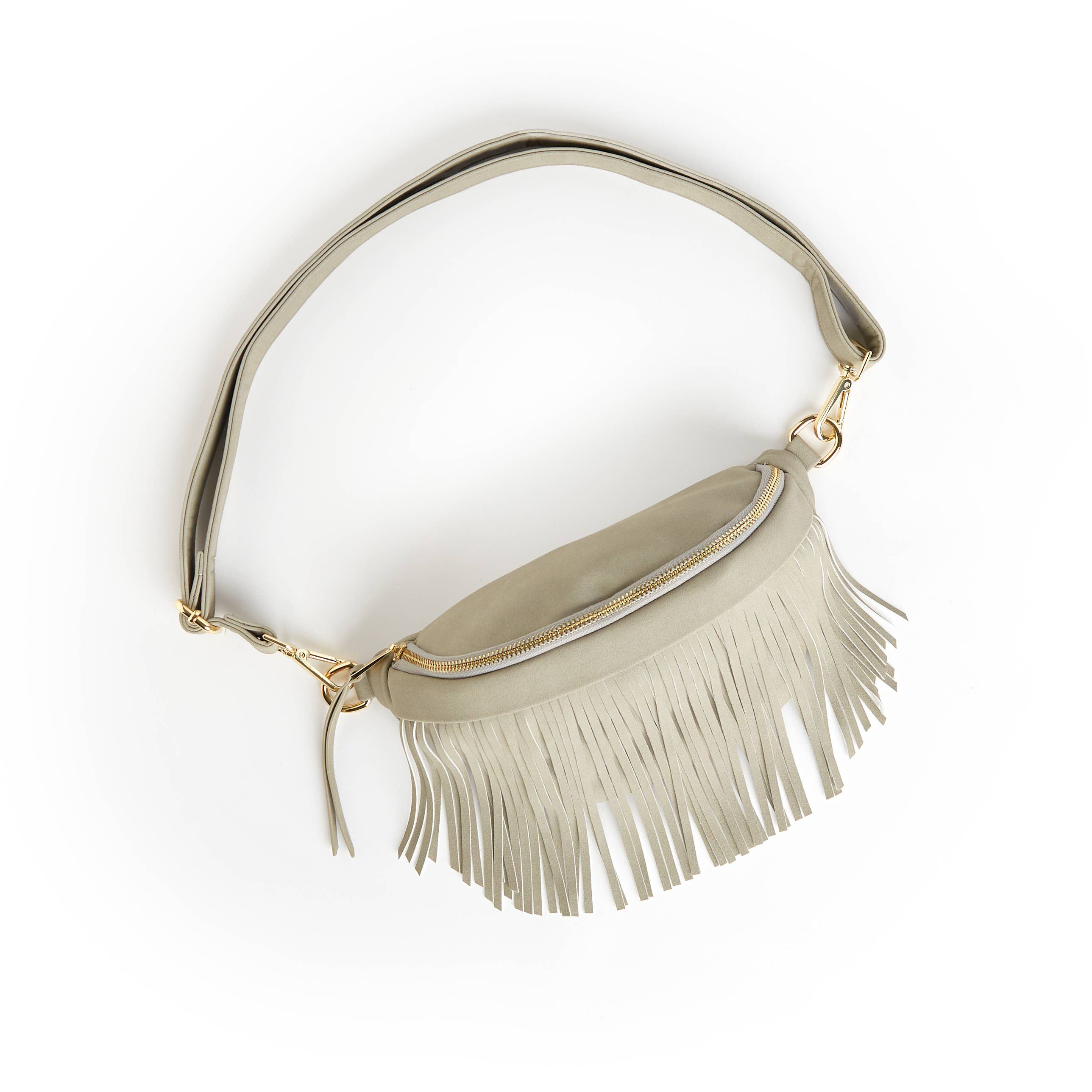 Thomas & Lee Belt Bag with Removable Fringe