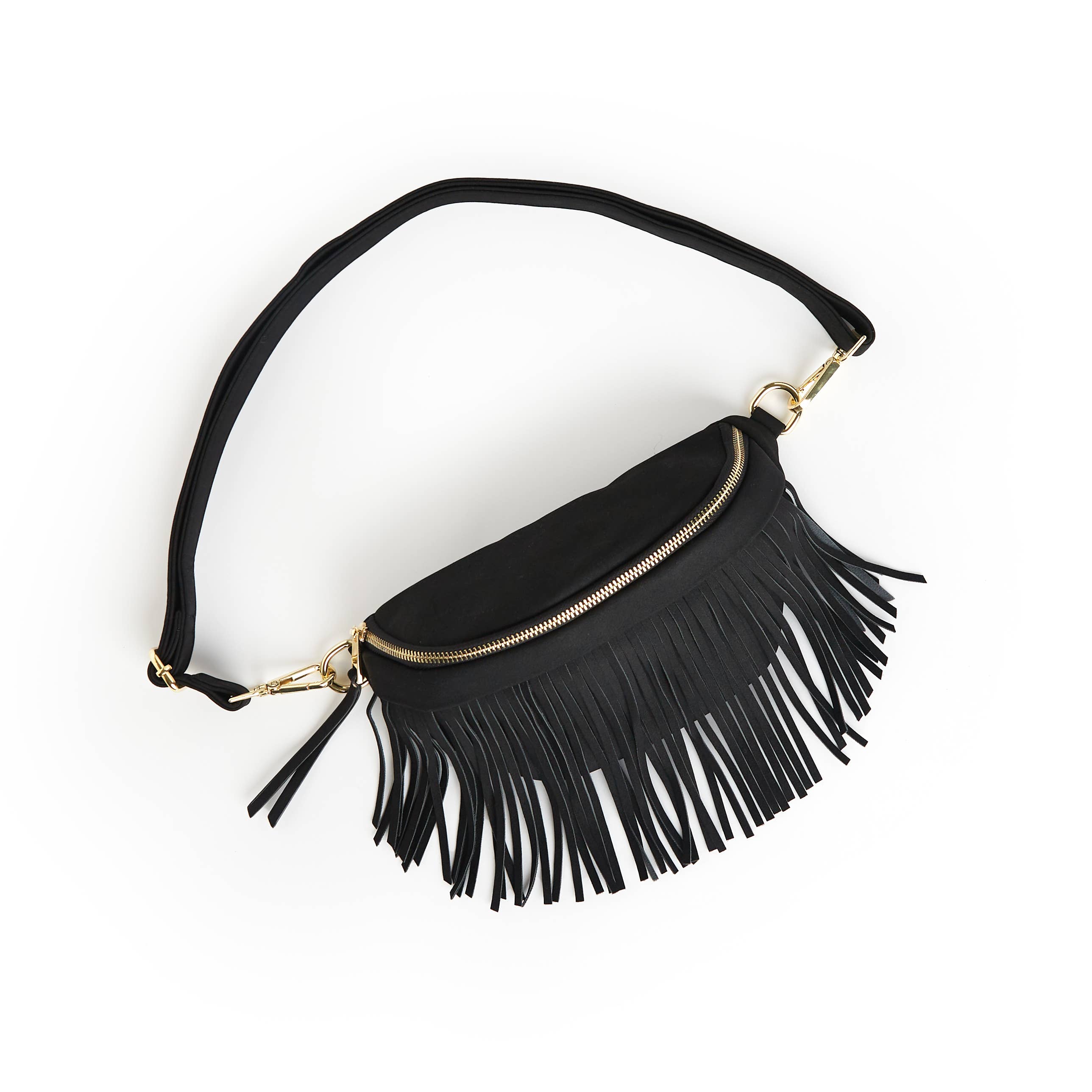 Thomas & Lee Belt Bag with Removable Fringe