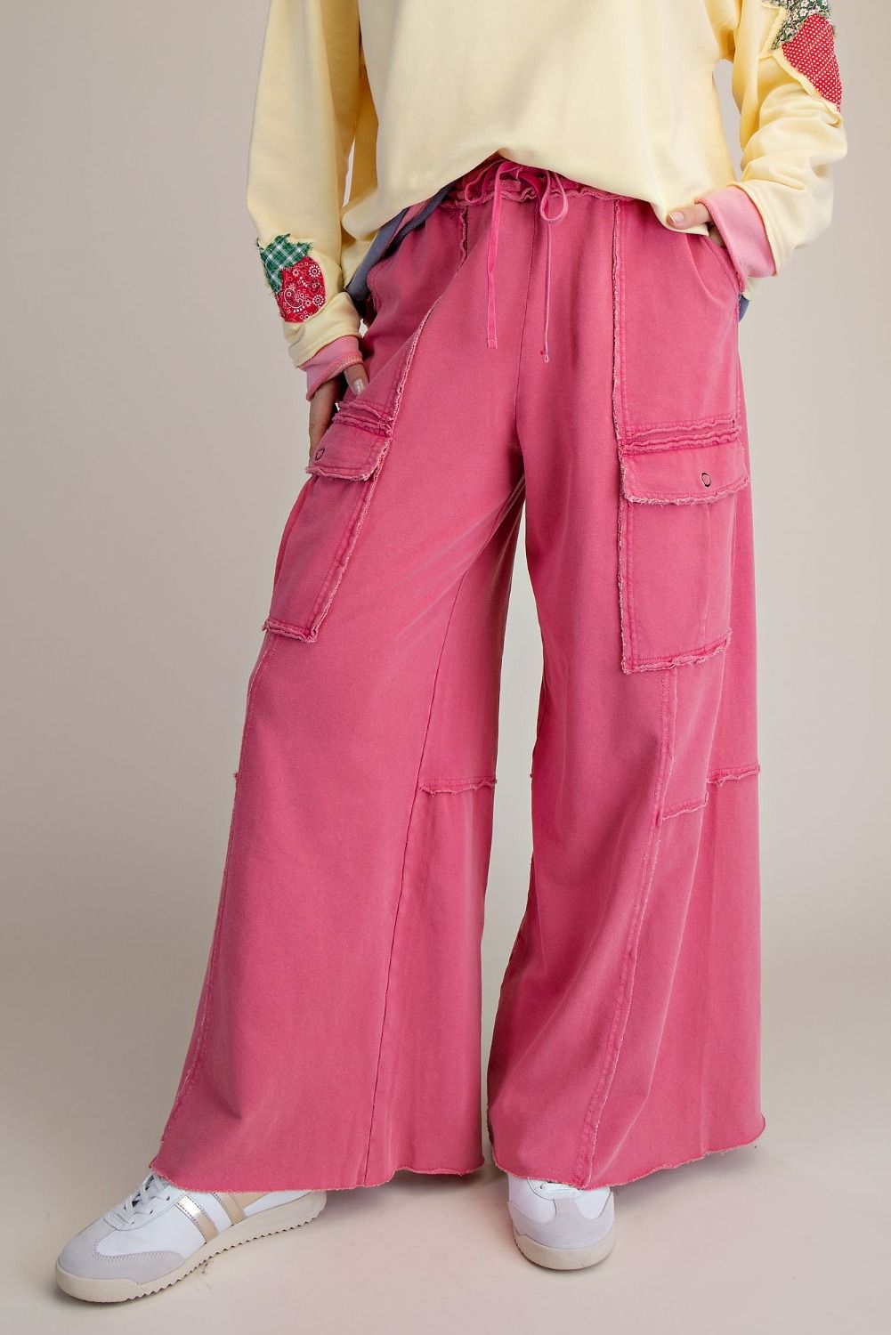 Vegan Leather Black Cargo Pants