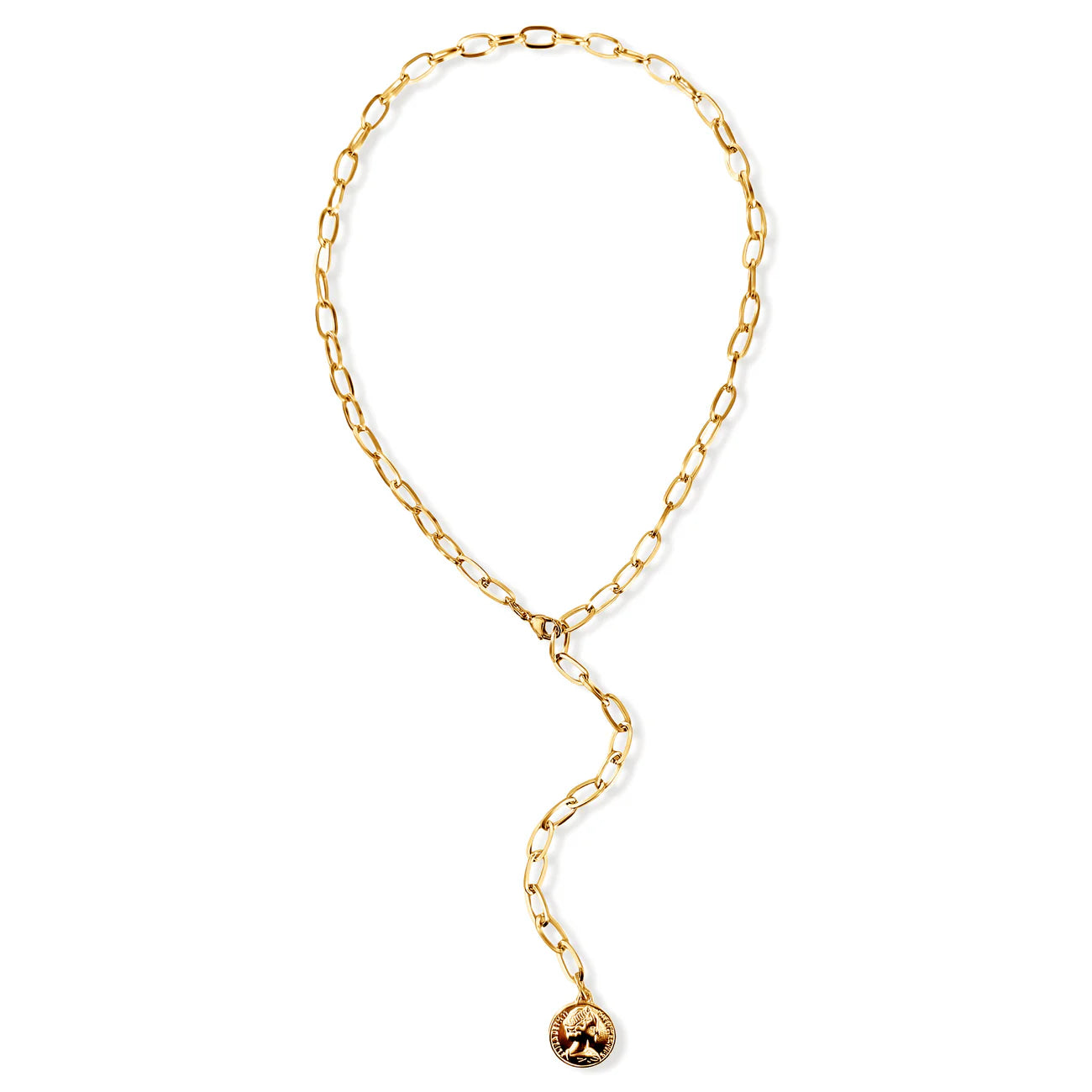 Ellie Vail Niccola Lariat Coin Pendant Necklace