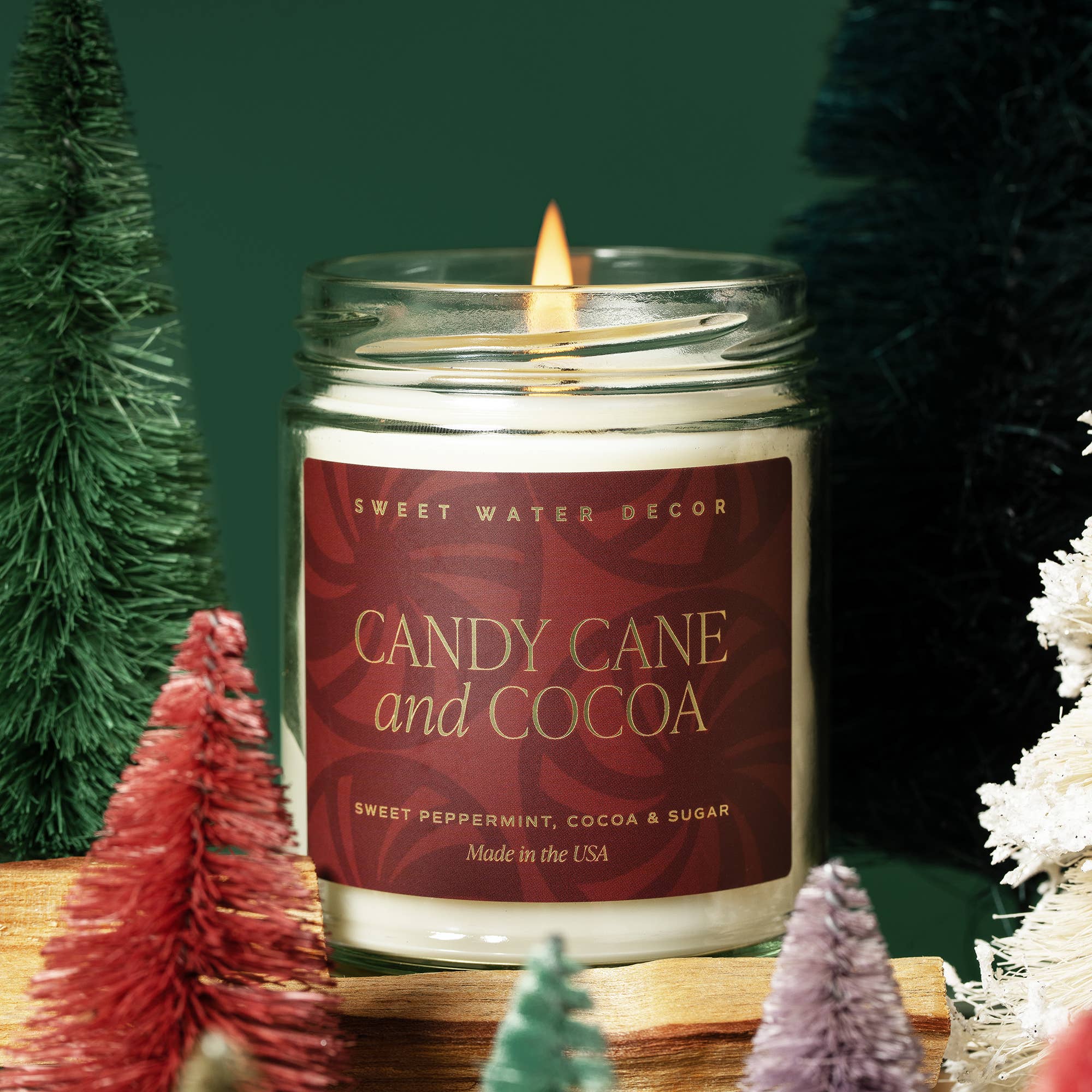 Sweet Water Decor Candles Candy Cane & Cocoa