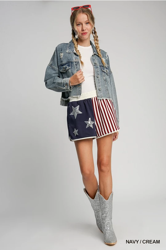 Umgee Stars and Stripes Shorts