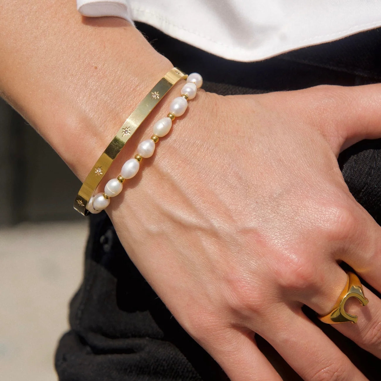 Ellie Vail Hayden Pearl Bracelet