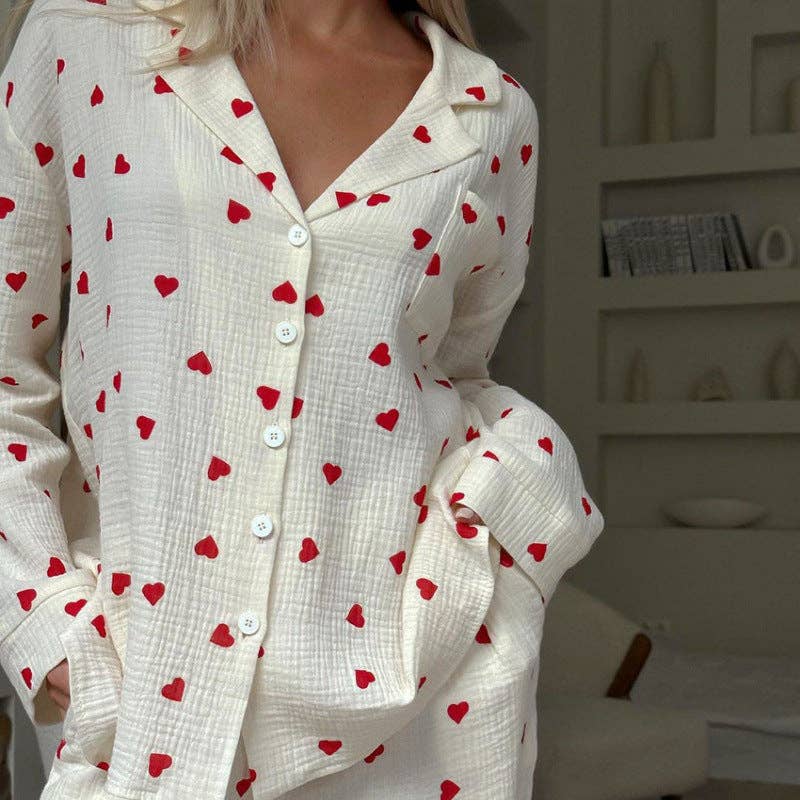 Dipped Shop Mini Heart Pajama Set