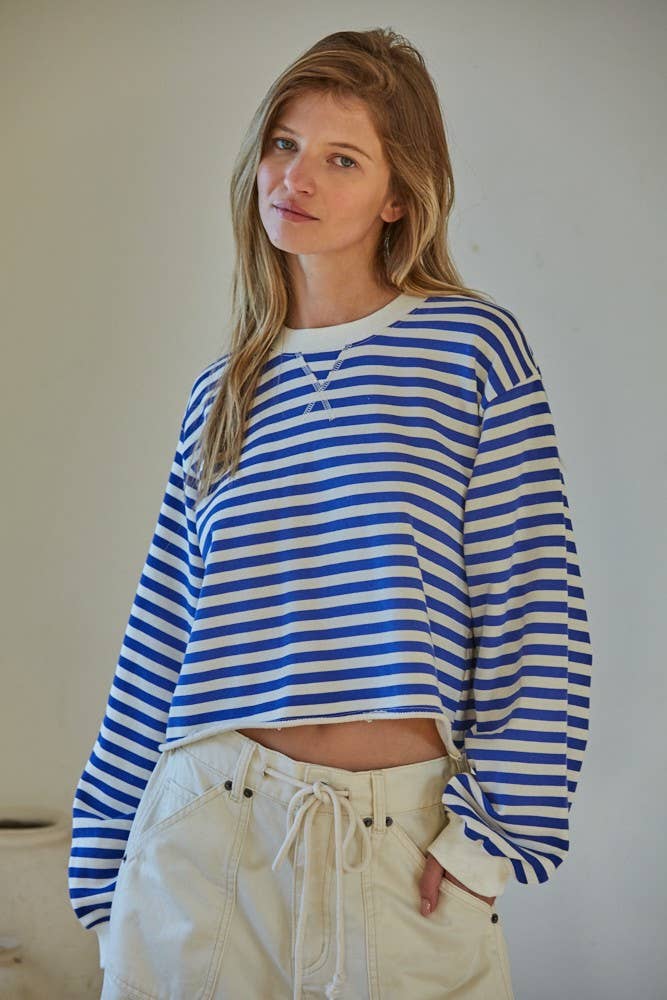 By Together Sailor Striped Cotton Crew