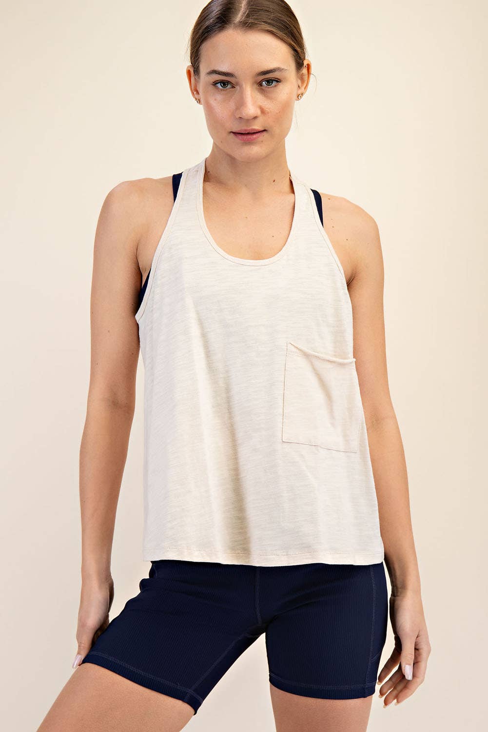 Rae Mode Cotton Slub Racer Back Tank
