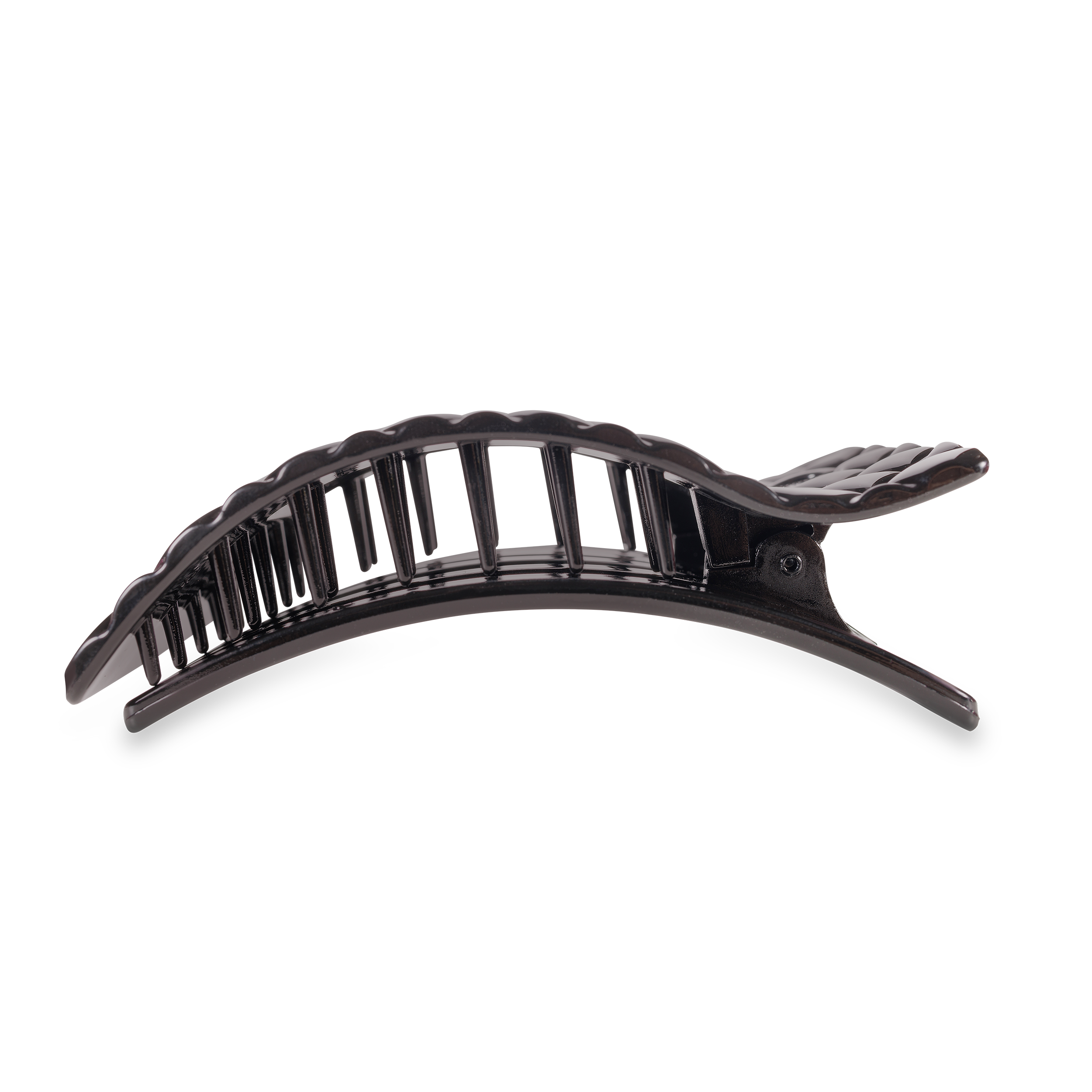 Black hair clip on a white background