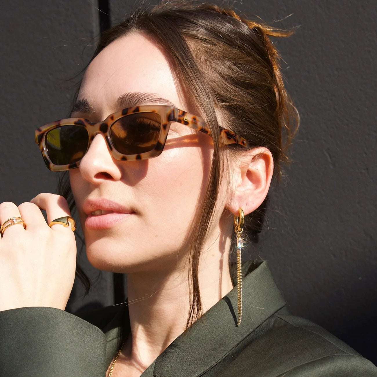 Ellie Vail Tory Asymmetrical Mini Hoop Earring