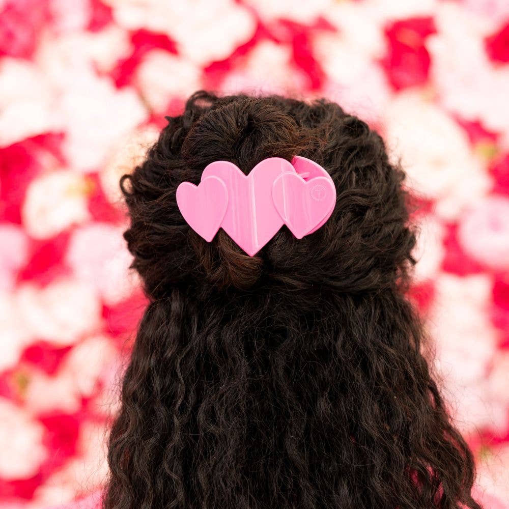 TELETIES Heart to Heart Flat Hair Clip