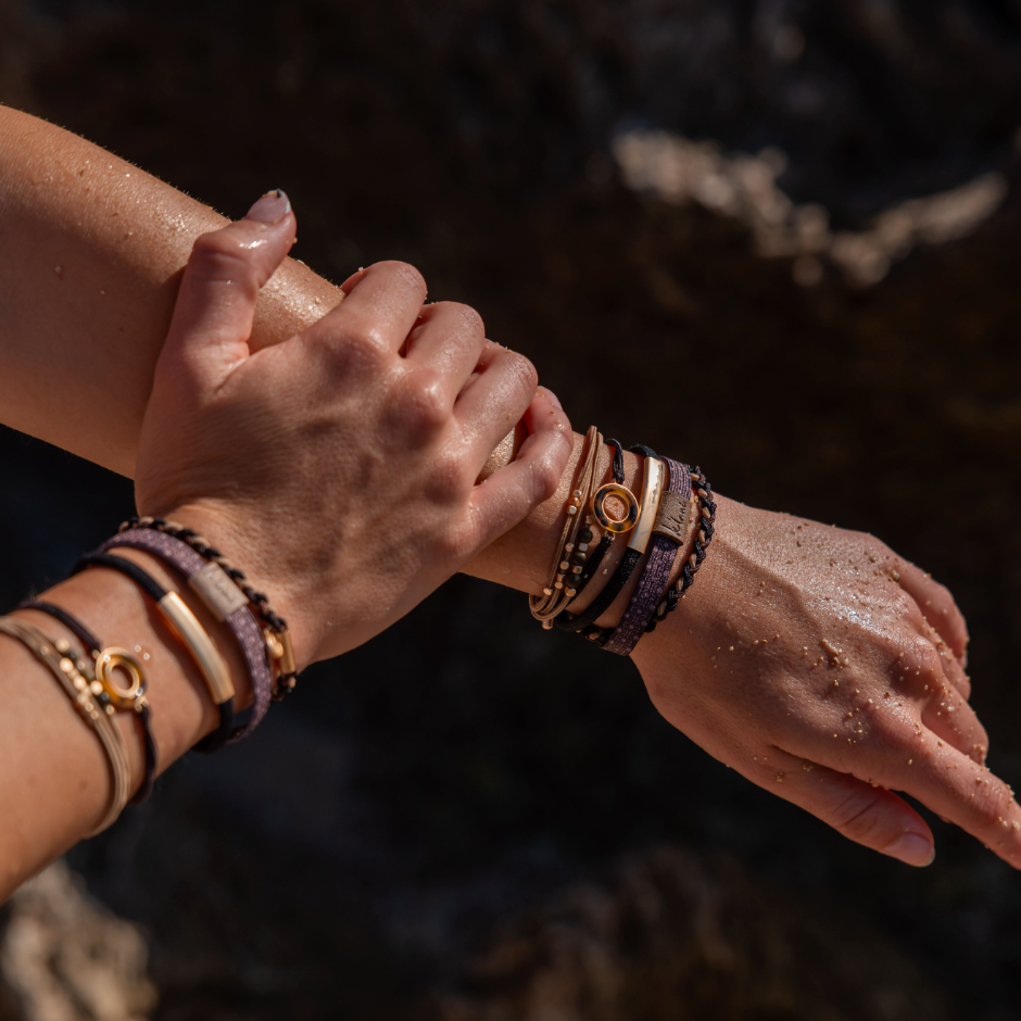 K'lani - Ember - Tortoise Shell Ring Charm Hair Tie Bracelet