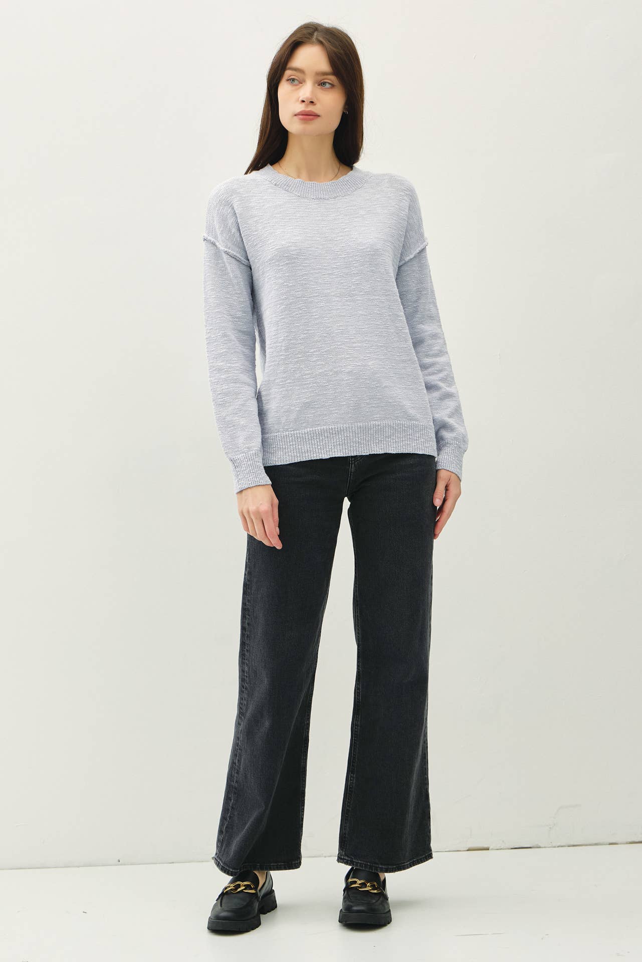 Be Cool Relaxed Slub Knit Cotton Sweater