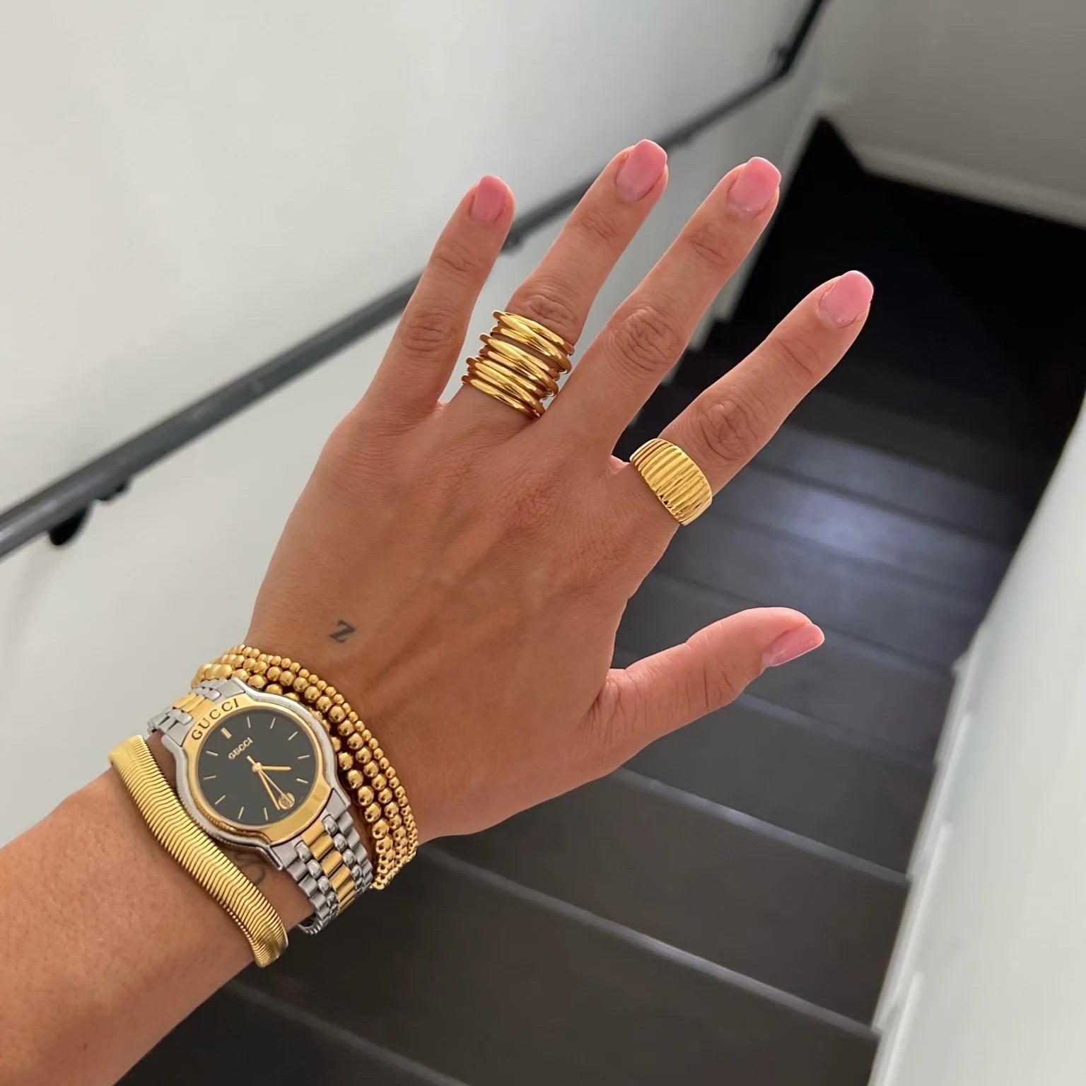 Ellie Vail Margot Coil Band Gold Ring