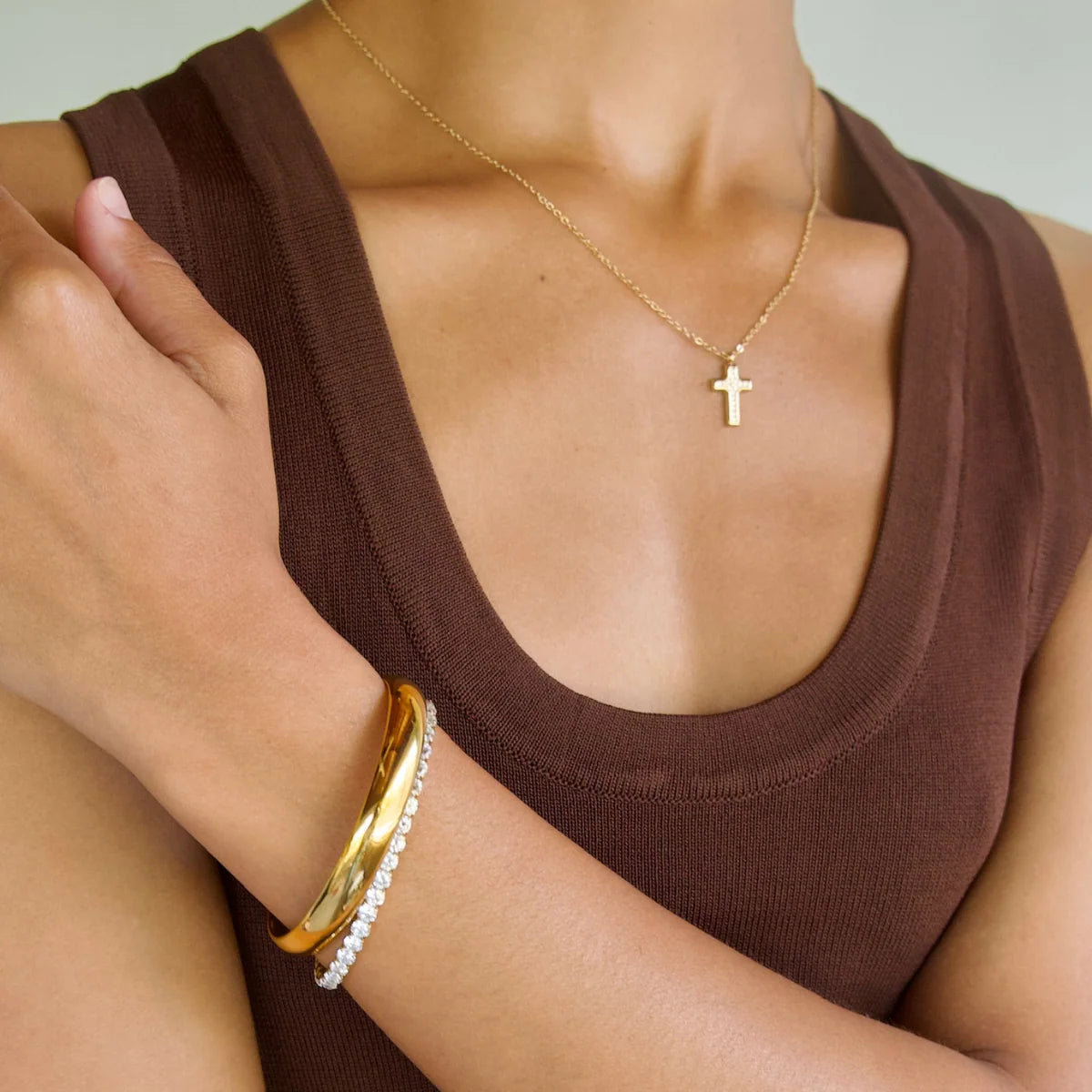 Ellie Vail Wyatt Mini Cross Pendant Necklace
