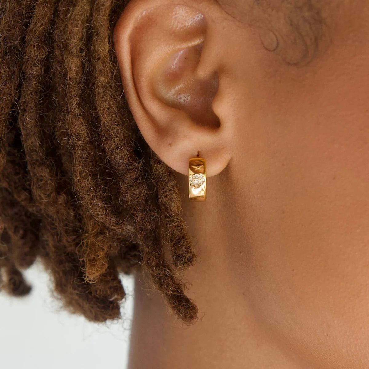Ellie Vail Loren Evil Eye Huggie Hoop Earring