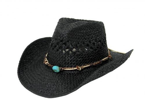HBY Miami Open Weave Turquoise Gem Cowboy Hat