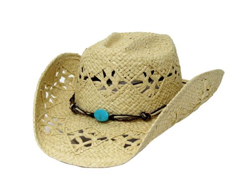 HBY Miami Open Weave Turquoise Gem Cowboy Hat
