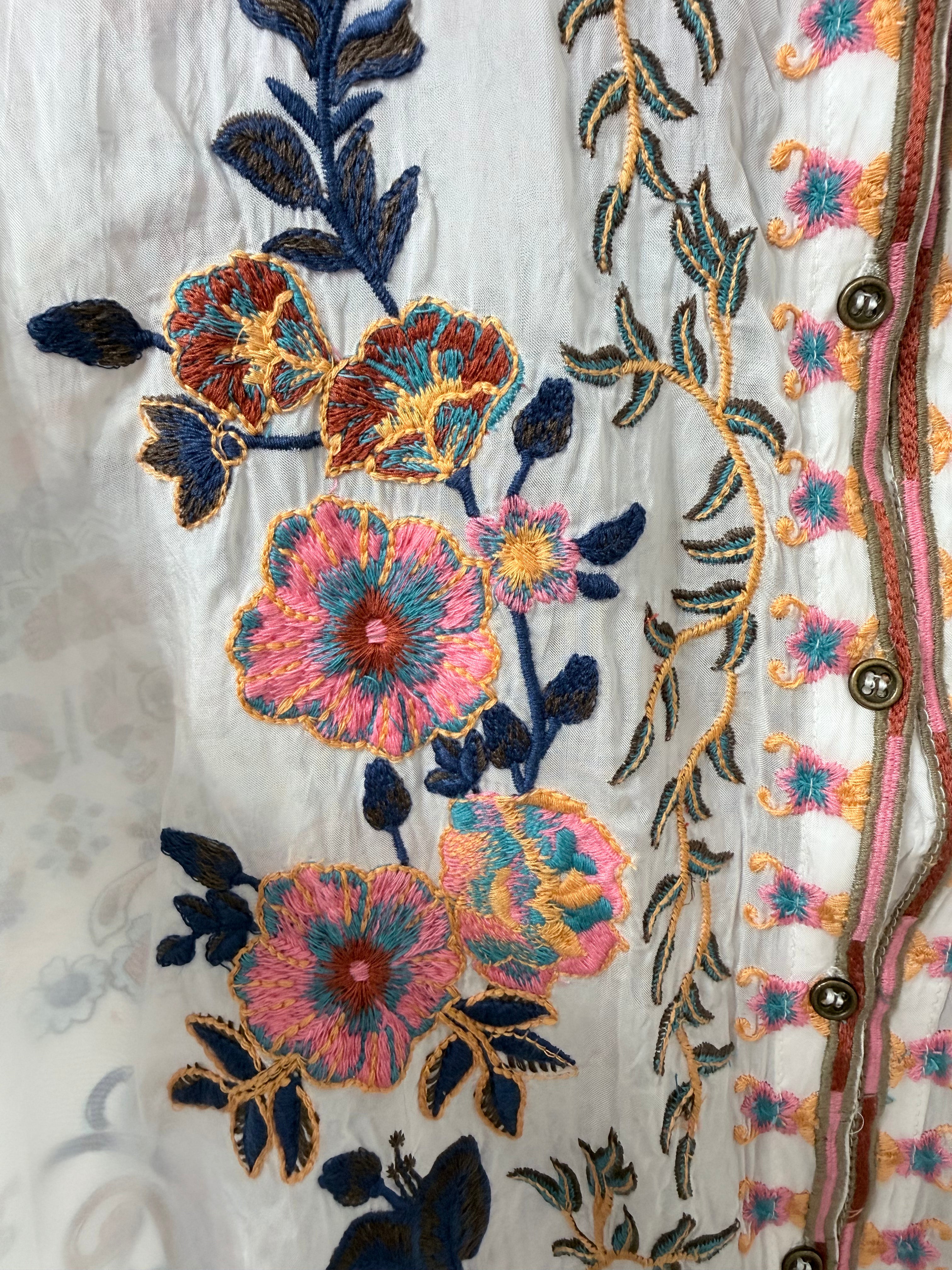 All About Her Embroidered Floral Top