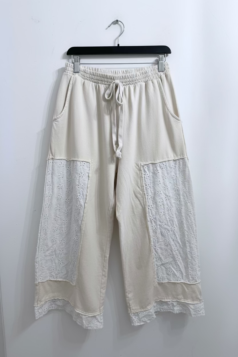 J.Her Natural Eyelet Lounge Pants