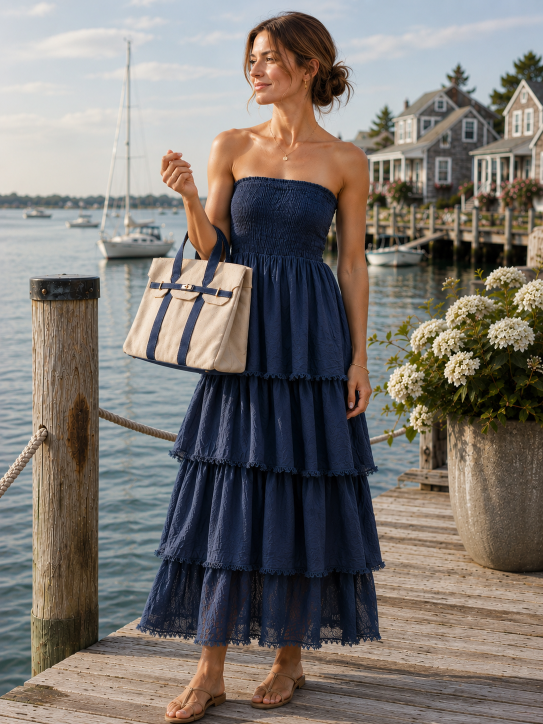 Milio Milano Tiered Maxi Dress