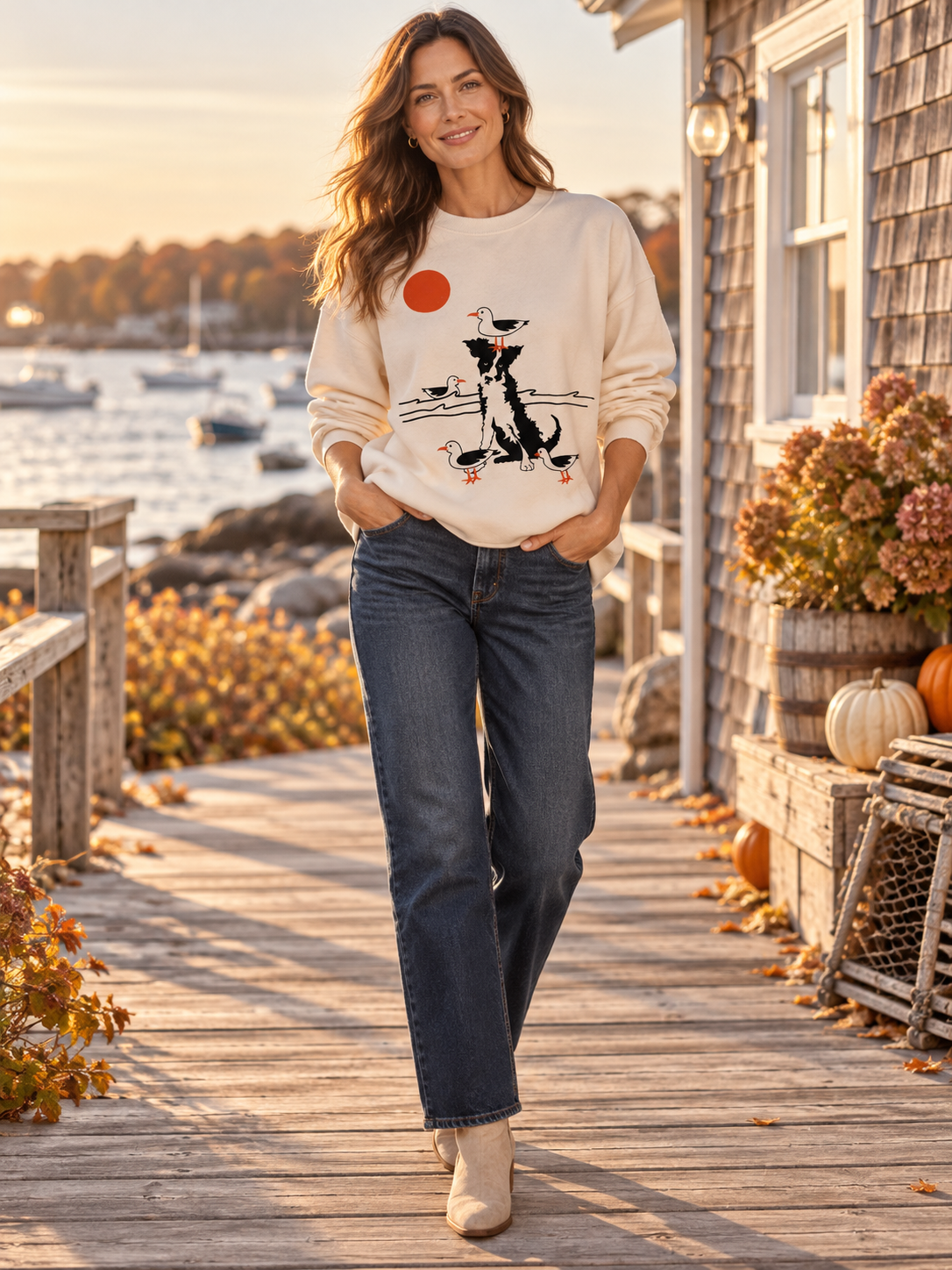 Marushka - Scruffy and the Seagulls Crew Sweatshirt