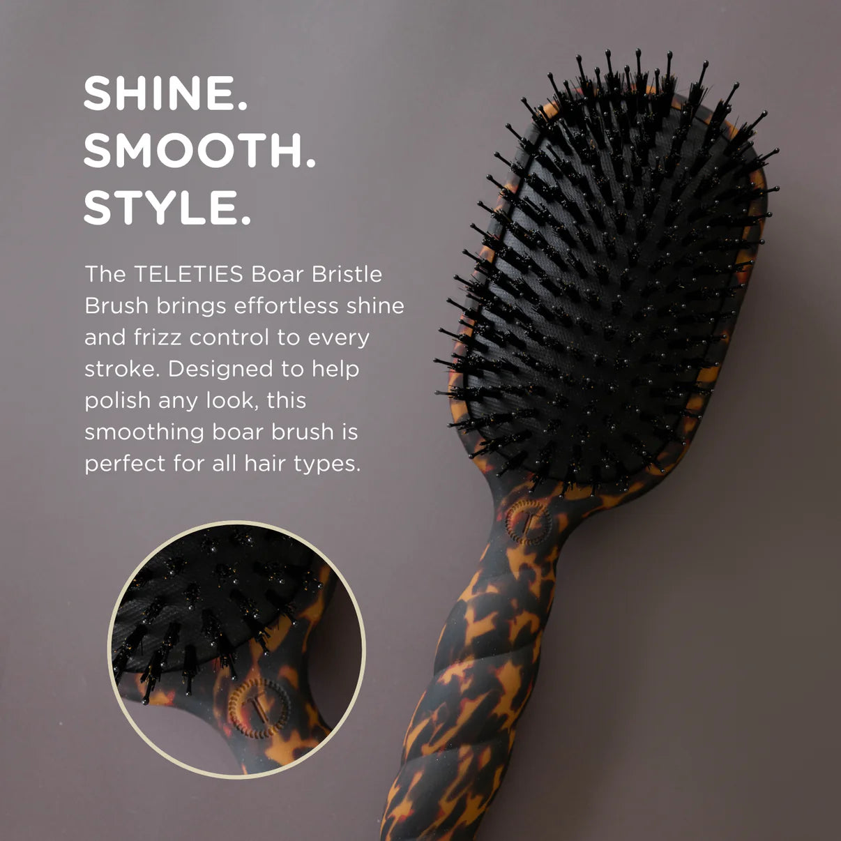 TELETIES Boar Bristle Hair Brush