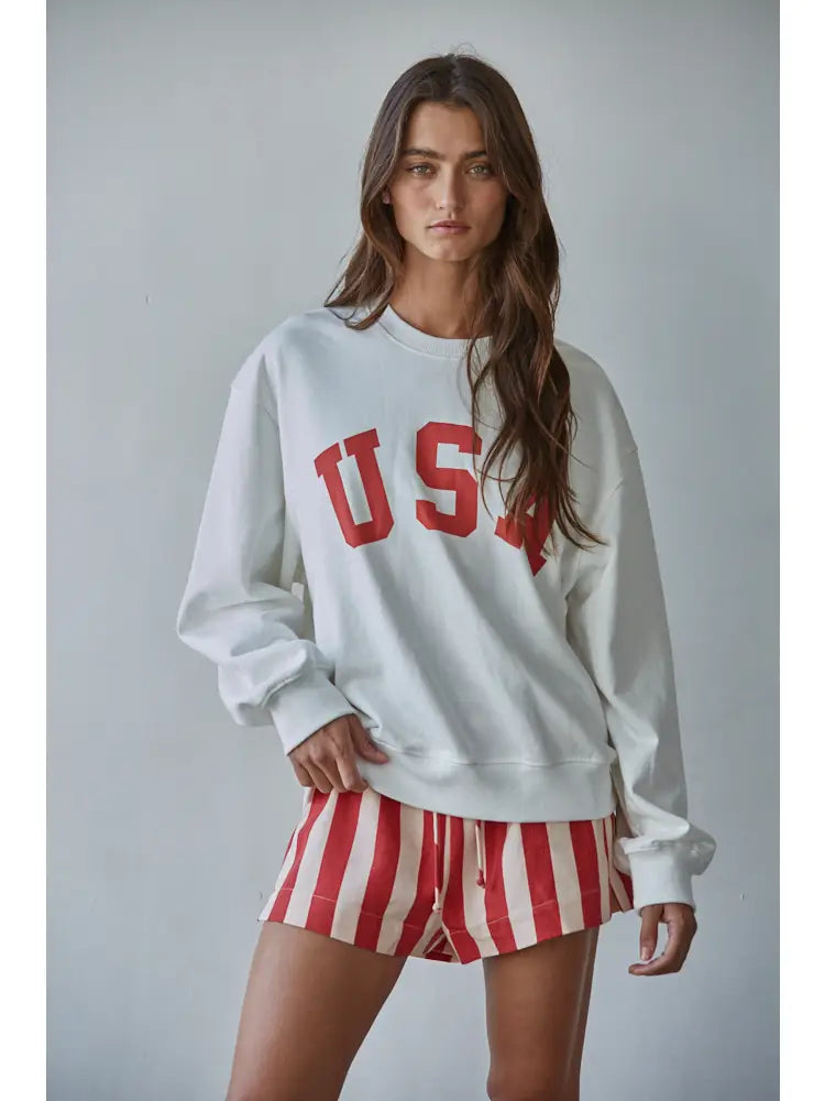 By Together USA Cotton Crew Sweatshirt