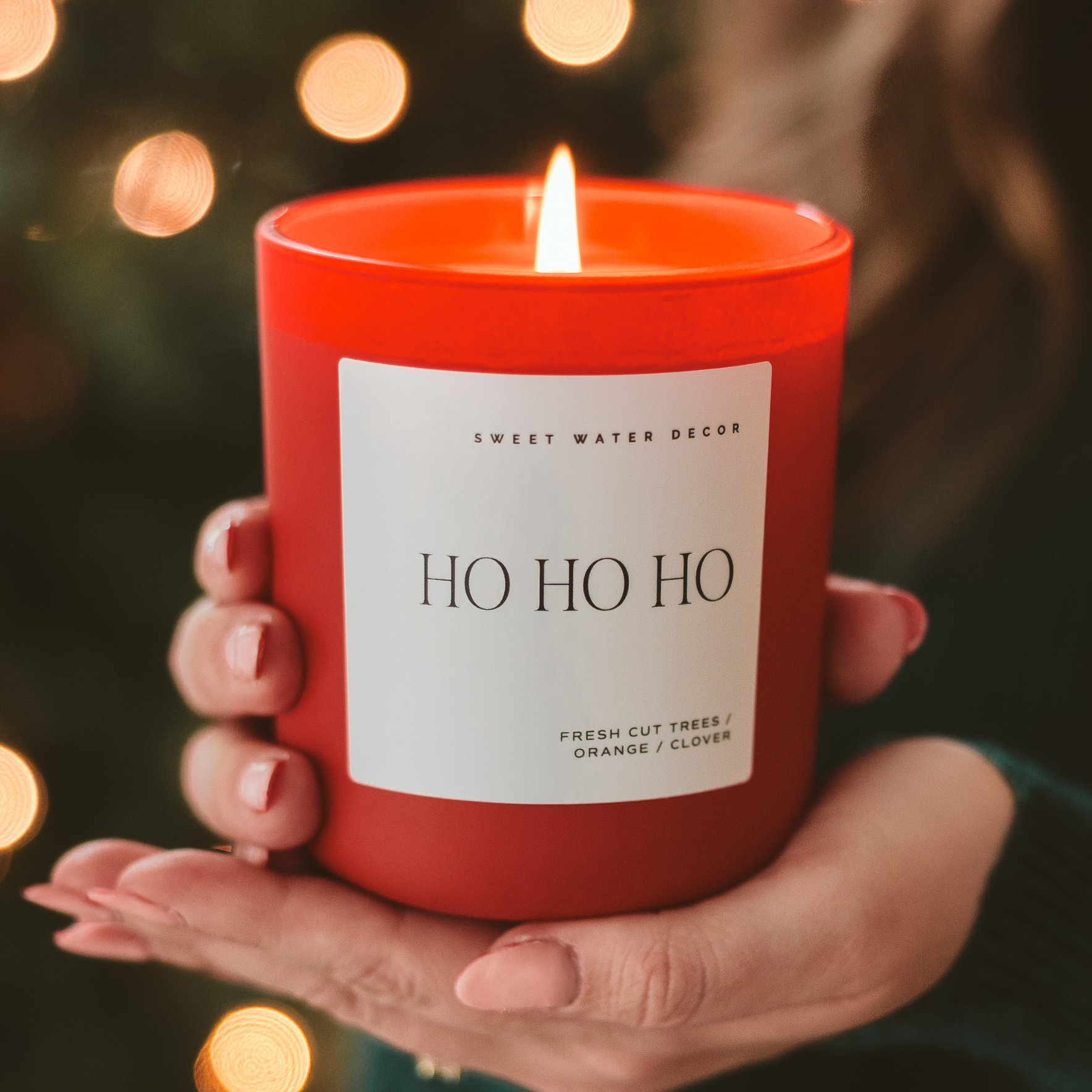 Sweet Water Decor - Ho Ho Ho 15 oz Soy Candle in Red Vessel