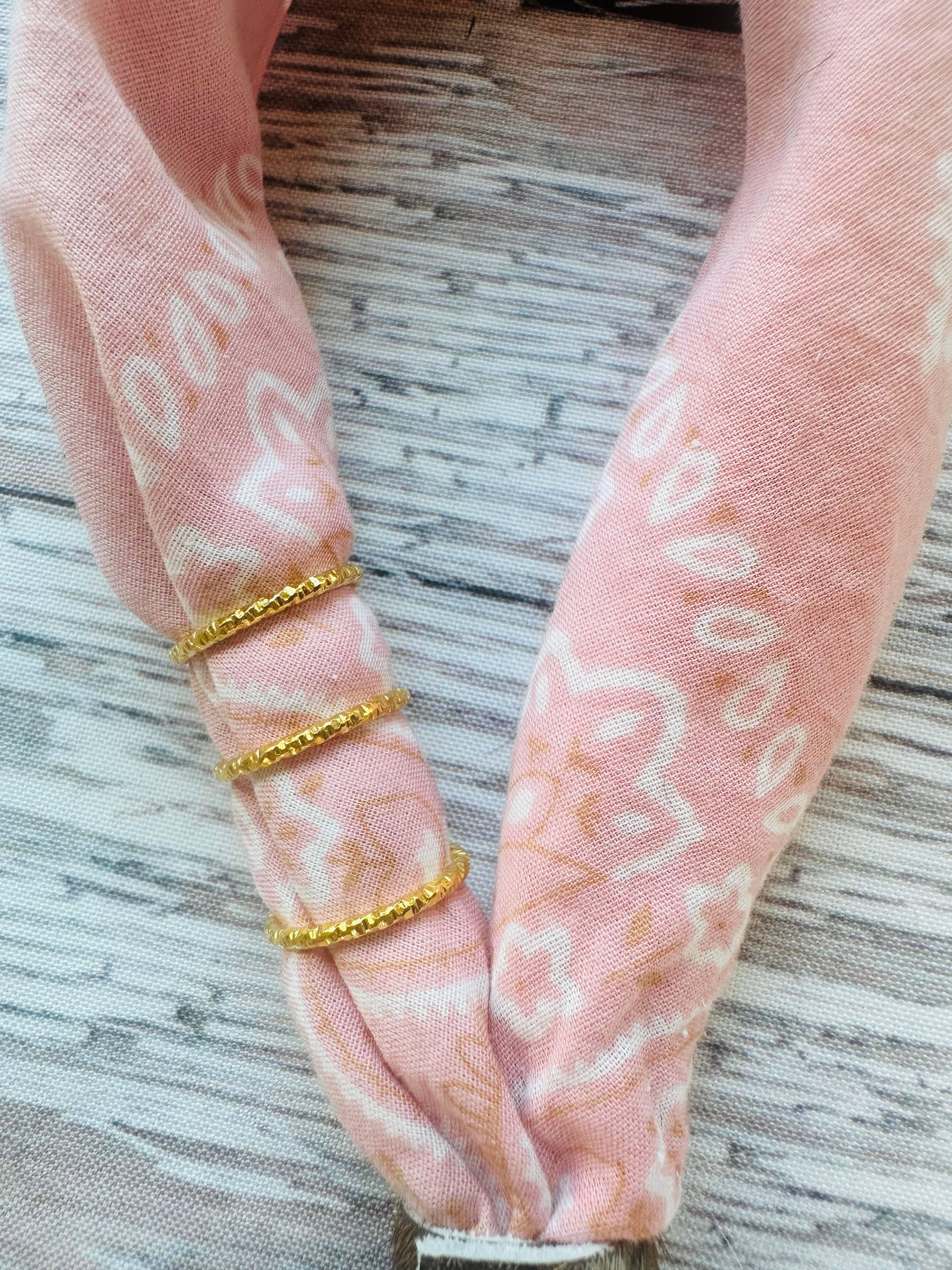 Gold or Silver Stacker Bandana Charm