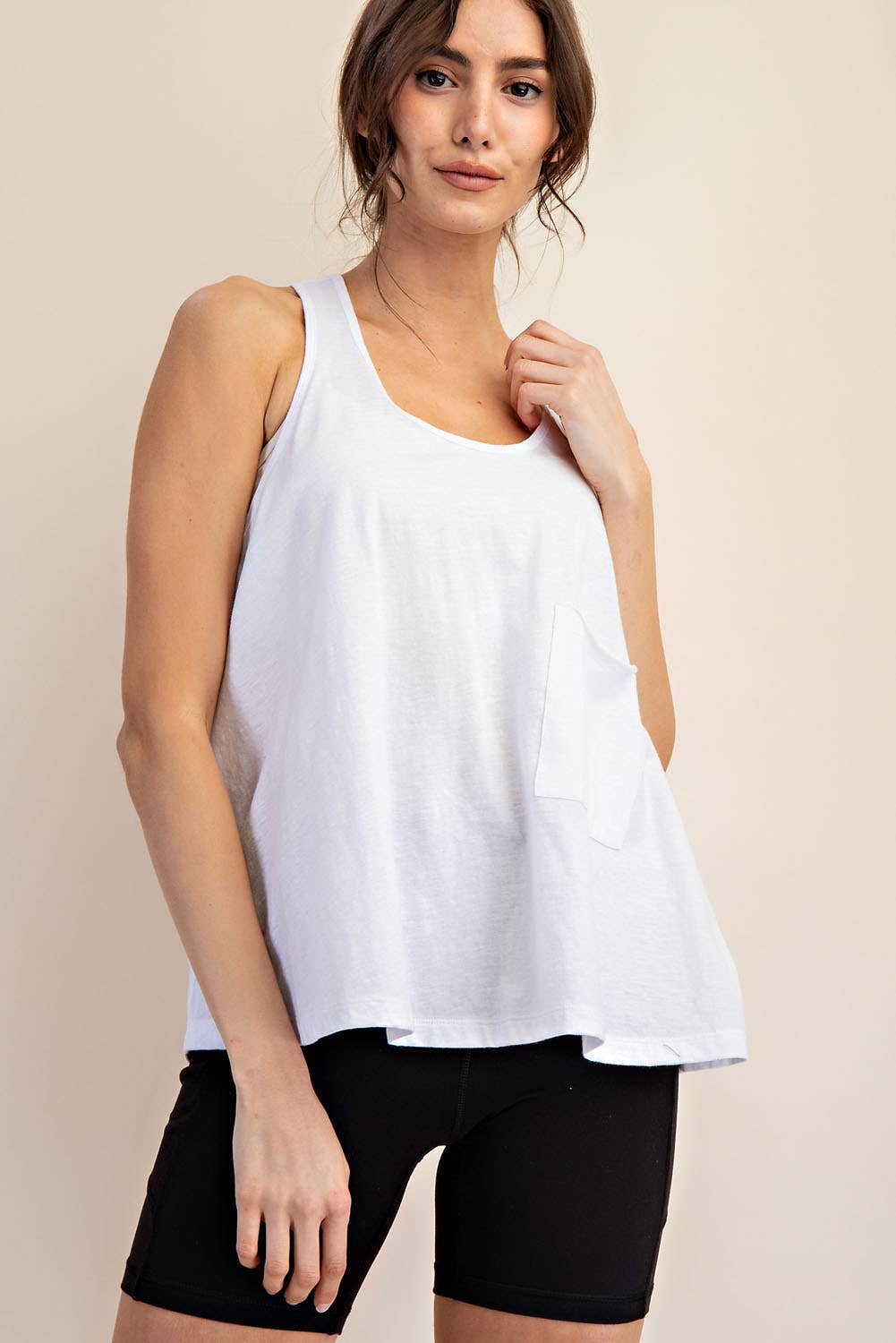 Rae Mode Cotton Slub Racer Back Tank