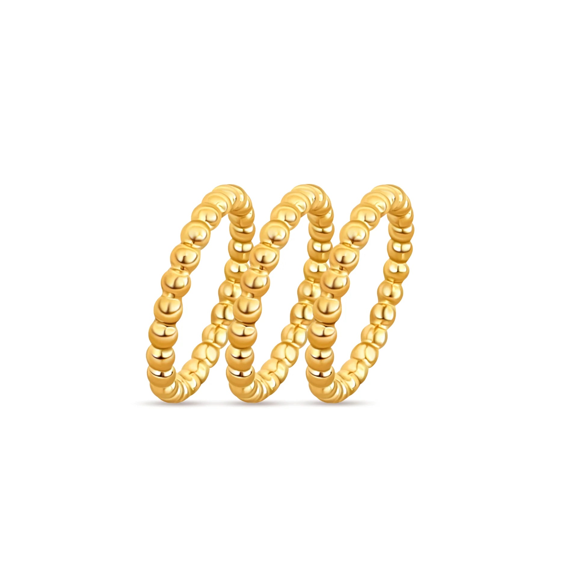 Ellie Vail Lucia Beaded Tripped Ring Set