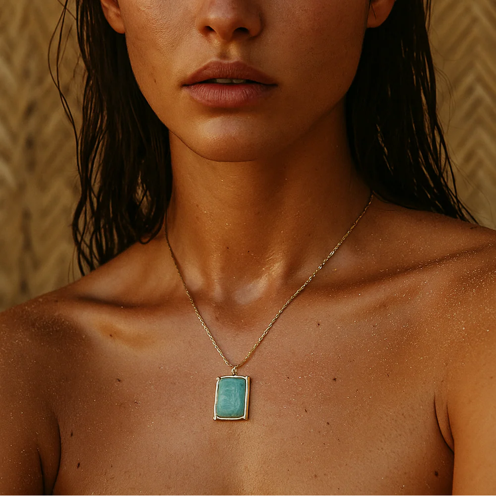 Ellie Vail Winnie Amazonite Pendant Necklace