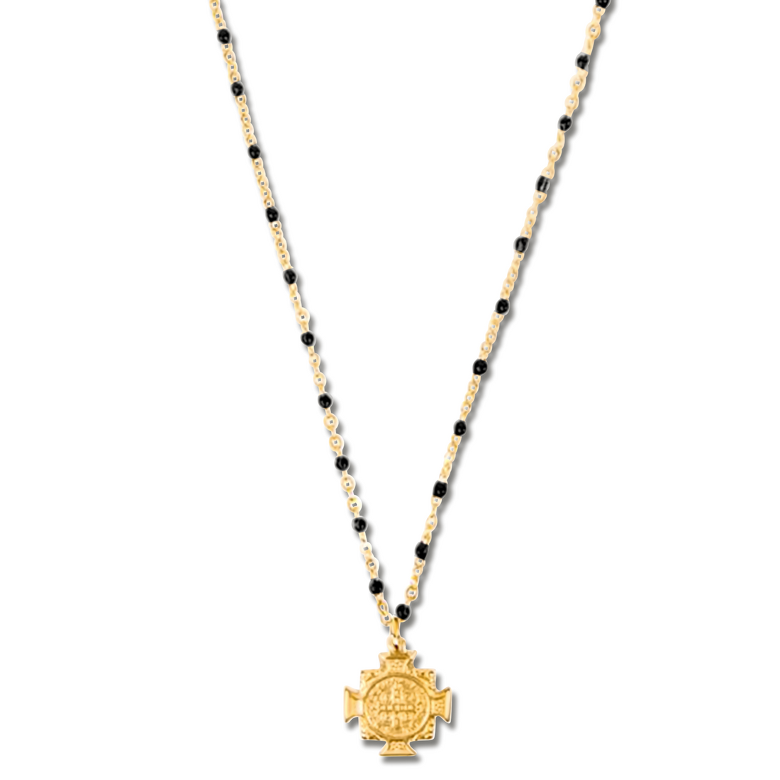 Ellie Vail Erin Zayla Cross Pendant Enamel Beaded Necklace