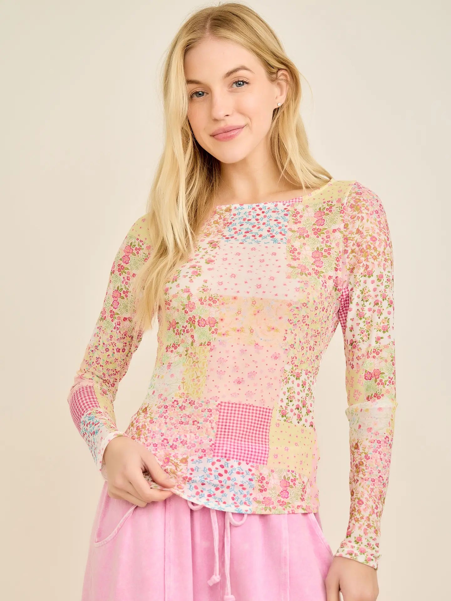 J.Her Spring Picnic Mesh Top