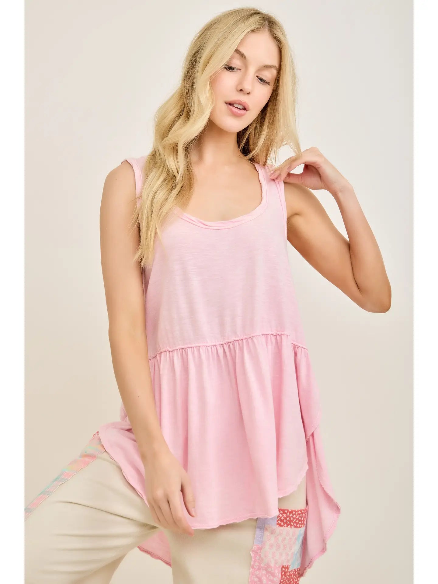 J.Her Cotton Slub Babydoll Tank
