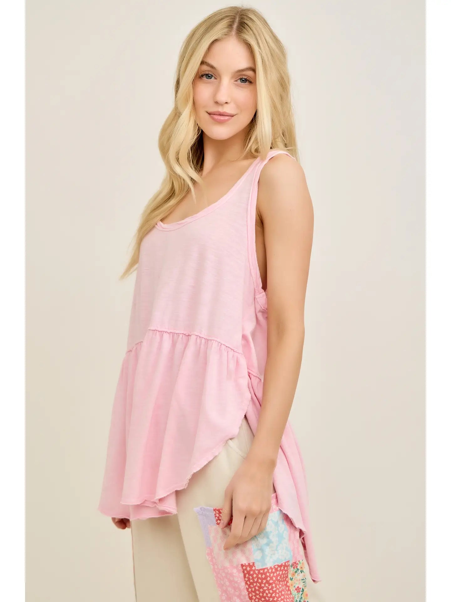 J.Her Cotton Slub Babydoll Tank