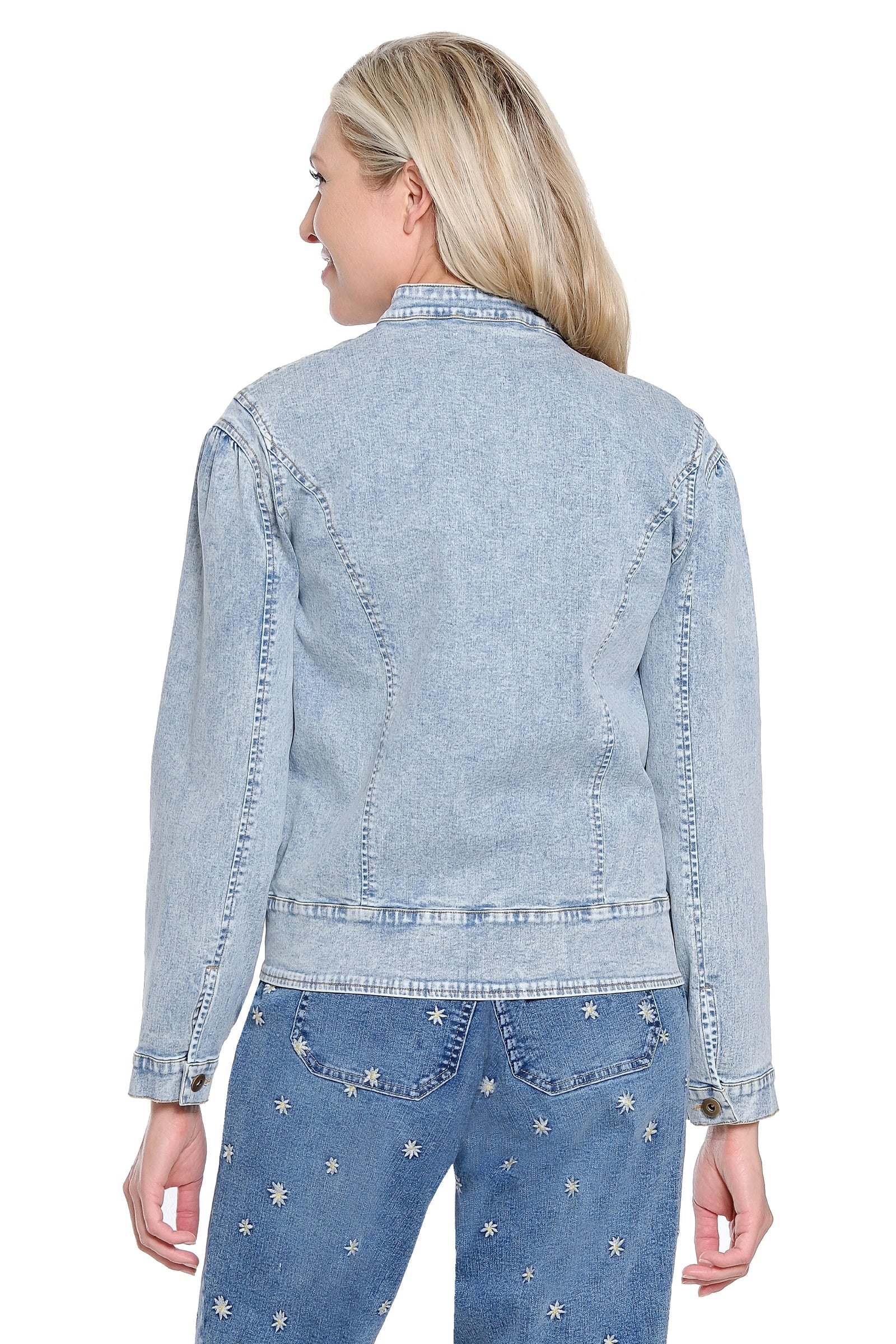 Tru Luxe Knotted Closure Denim Jacket