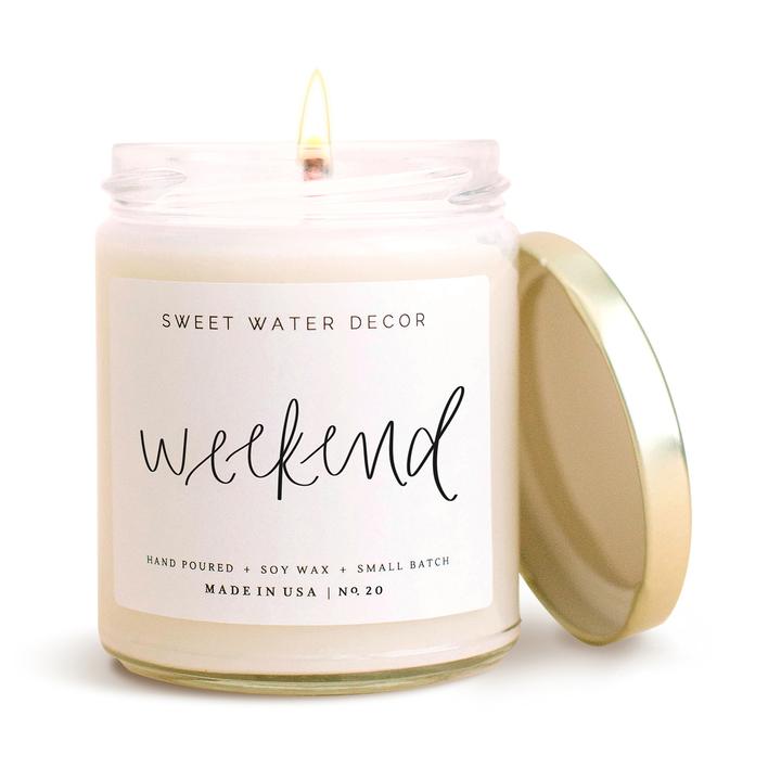 Sweet Water Decor Candles | Glass Jar with Lid