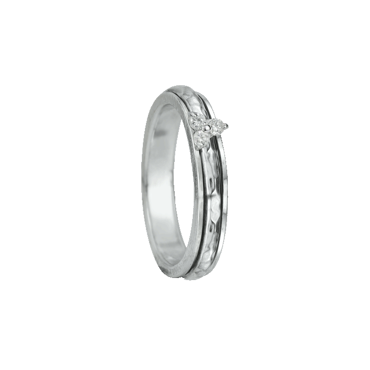 MeditationRing Dew Silver Stacking Ring